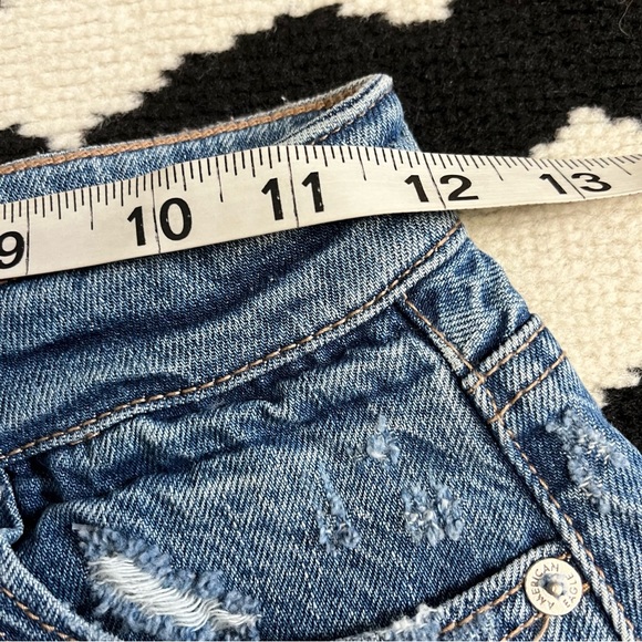 American Eagle Comfort Waist Super Hi-Rise Mom Shorts Denim Jean Shorts Size 00 - Picture 8 of 8